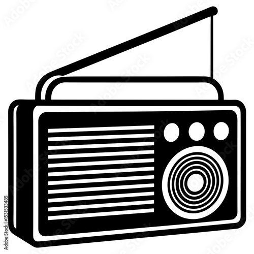 retro radio vector illustration