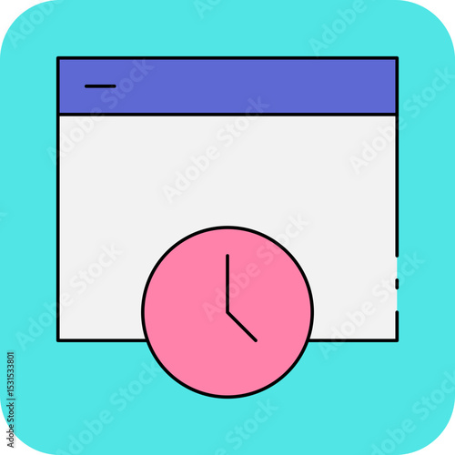 Time single icon vector illustration