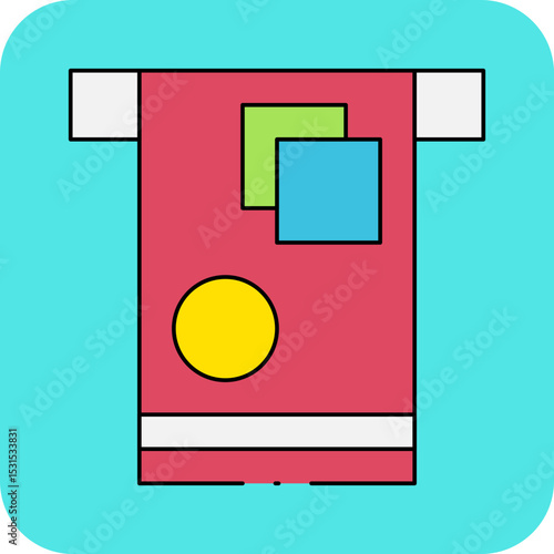 Sticky notes single icon vector illustration