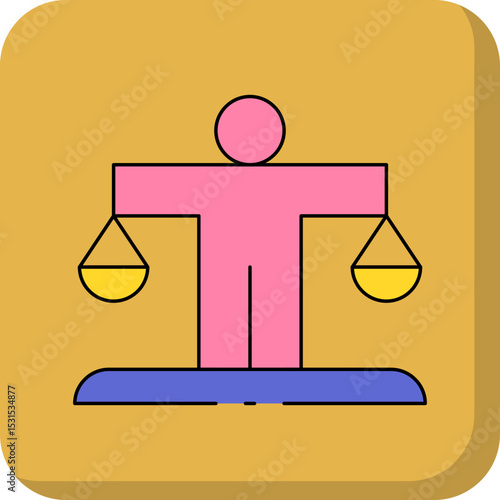 Law single icon vector illustration