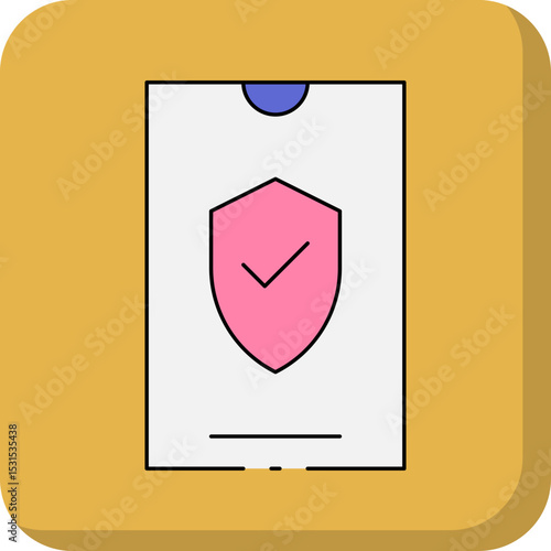 Security phone single icon vector illustration