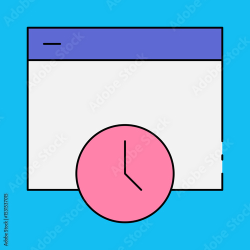 Time single icon vector illustration