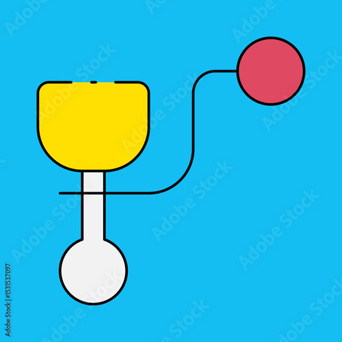 Ball tin the glass single icon vector illustration