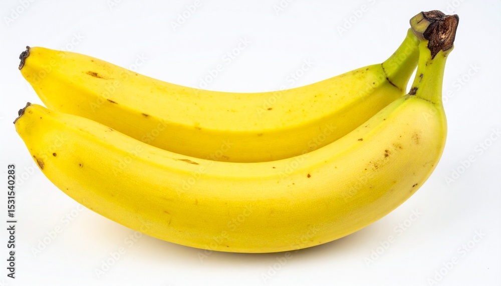 Bananas on Isolated White Background – Fresh Yellow Skinned Fruit with Natural Macro Detail and Soft Studio Lighting Bananas on Isolated White Background – Fresh Yellow Skinned Fruit with Natural Macro Detail and Soft Studio Lighting