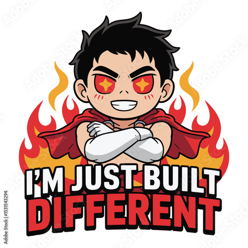 I'm Just Built Different Superboy T Shirt Design