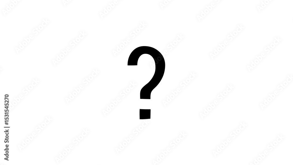 Question mark deformation and distortion. Simple animation of question and answer. Ask, problem, help. Question mark deformation and distortion. Simple animation of question and answer. Ask, problem, help.