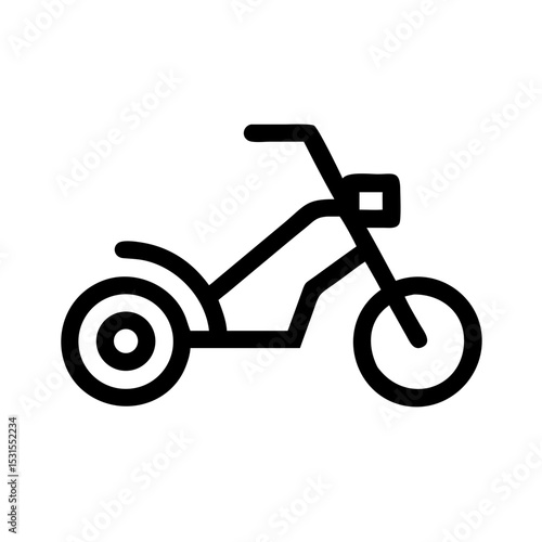 Minimalist Drift Trike Icon – Line Art Vector:
Clean, modern line art icon of a drift trike, great for apps, websites, and branding related to fun rides and stunts.