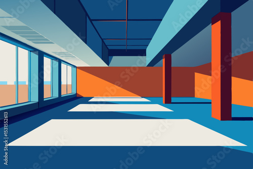 empty corridor in a modern building
