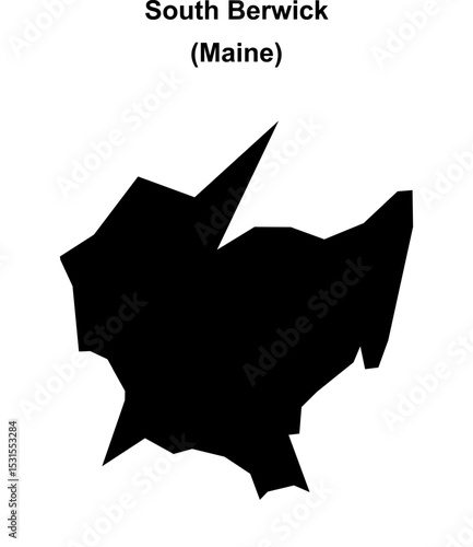 South Berwick (Maine) blank outline map