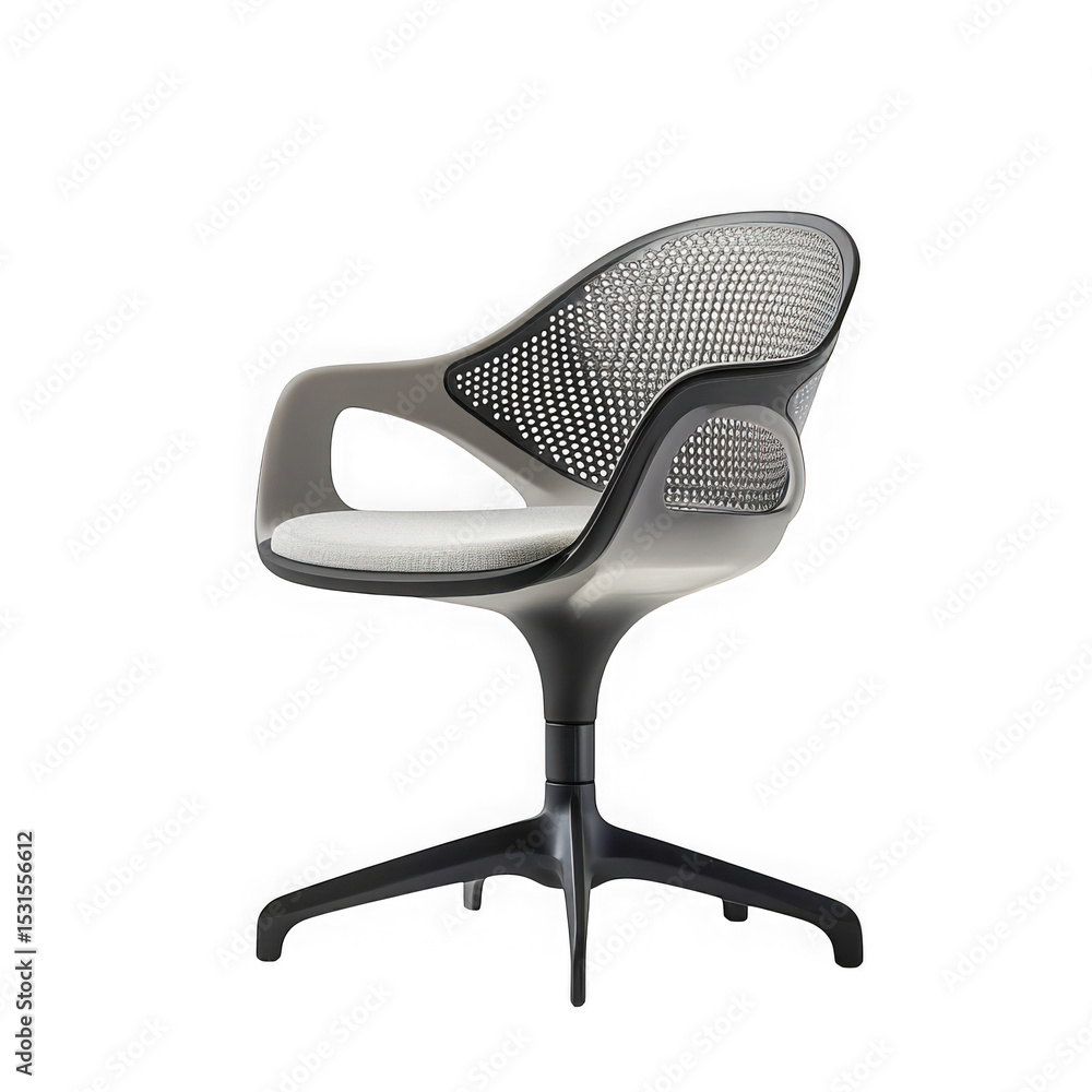Modern office chair design element on transparent background Modern office chair design element on transparent background