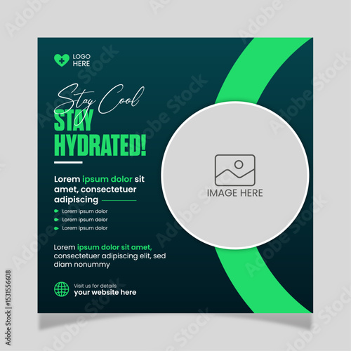 Modern medical healthcare service social media post template design