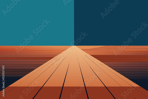 wooden floor and wall