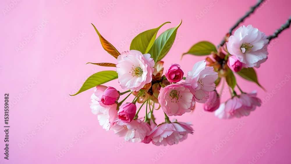 Fototapeta premium Delicate Pink Cherry Blossoms Springtime Beauty and Natural Elegance