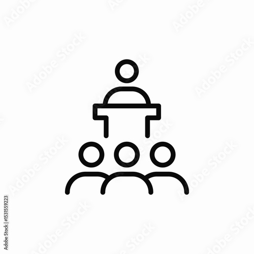 audience speech icon sign vector