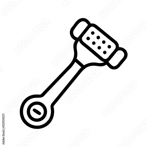 Skin roller in minimalist design with a sleek handle and texture 