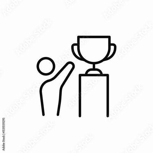 award reach icon sign vector