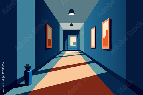 corridor in the night