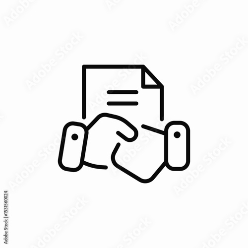 document agreement icon sign vector