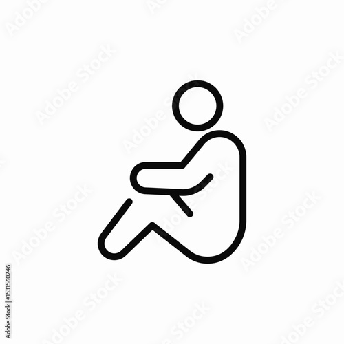floor sit icon sign vector