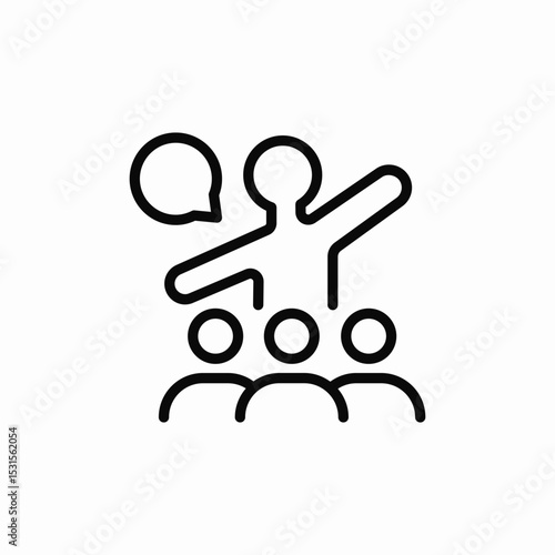 public speech icon sign vector