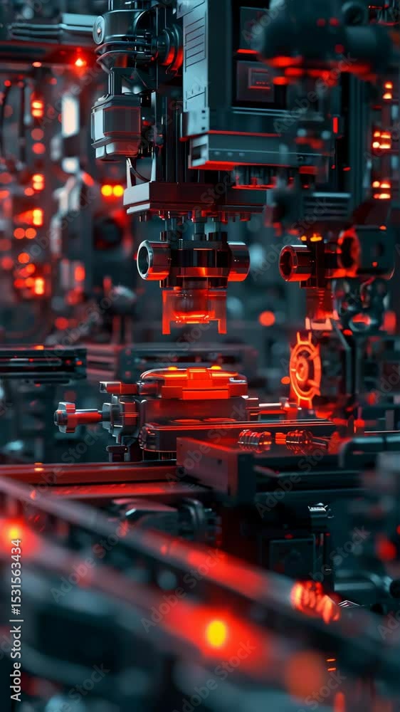Futuristic Cyberpunk Circuit Board with Glowing Orange Lights Futuristic Cyberpunk Circuit Board with Glowing Orange Lights