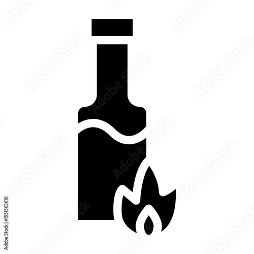 Molotov Vector Glyph Icon Design