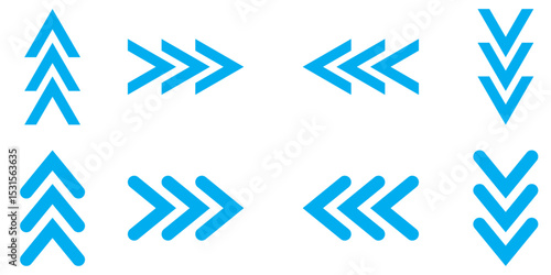 Swipe screen icon. Arrow swipe, social media scroll, scroll arrow, slide. Arrow direction up, down right left symbol, Vector illustration