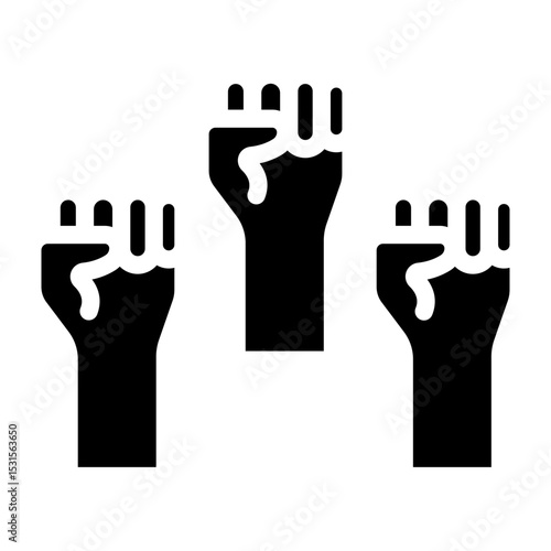 Black Lives Matter Vector Glyph Icon Design