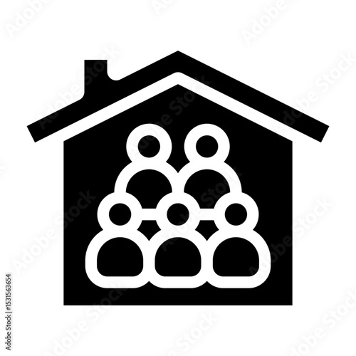 Refuge Vector Glyph Icon Design