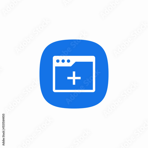 add tab icon sign vector