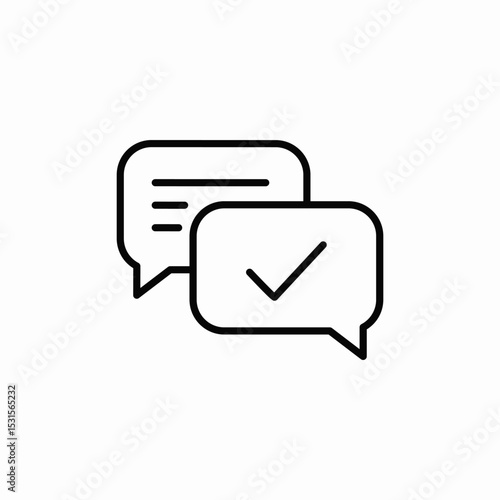 discussion completed icon sign vector