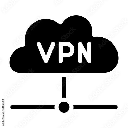 VPN Vector Glyph Icon Design
