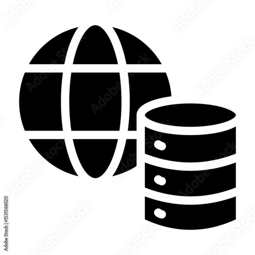 Content Delivery Network Vector Glyph Icon Design