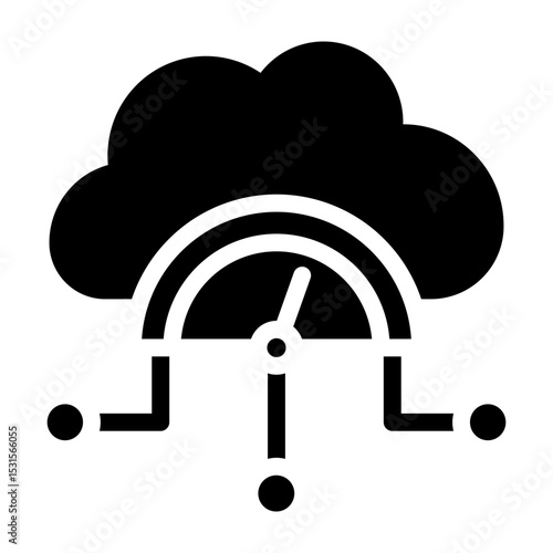 Bandwidth Vector Glyph Icon Design