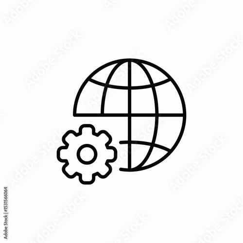 internet settings icon sign vector