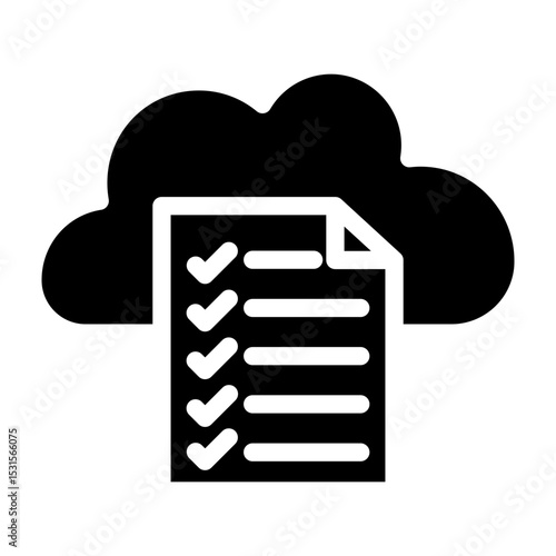 Audit Log Vector Glyph Icon Design