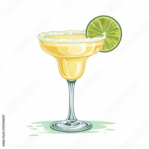 Margarita Glass icon Vector Illustration 3d
