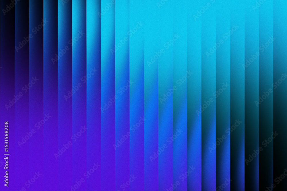 Blue, cyan, and violet abstract glass gradient on black. A dynamic, luminous design with ribbed and wave-like structures. Ideal for futuristic or cyber-themed projects, tech branding