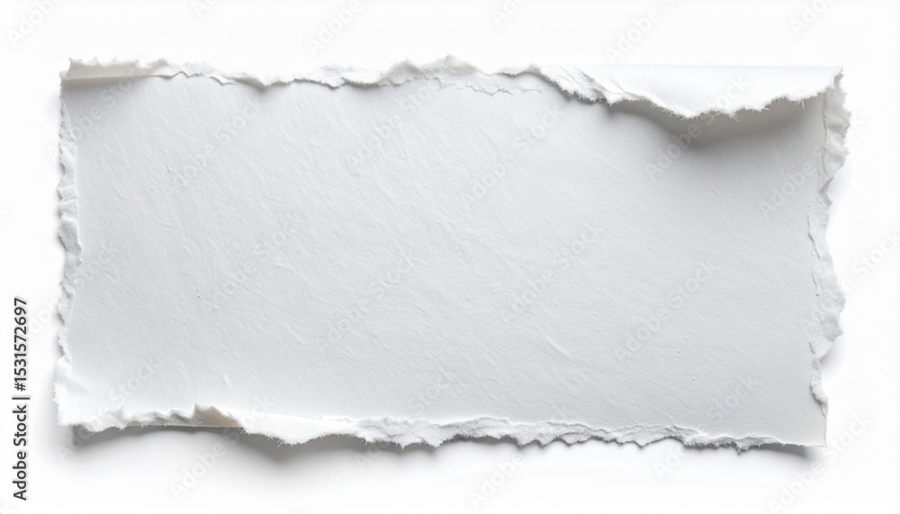 Torn Paper Edge on White Background – Branding-Ready Texture Torn Paper Edge on White Background – Branding-Ready Texture