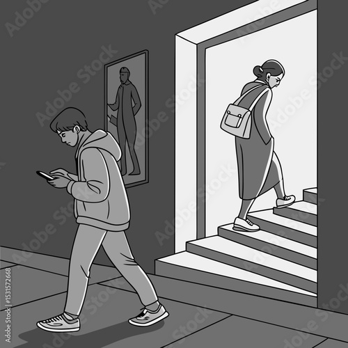 man in the doorway