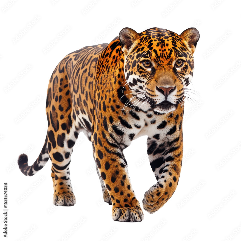 Obraz premium Jaguar isolated on transparent background.