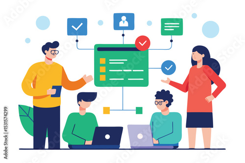 Team collaboration software development project management workflow