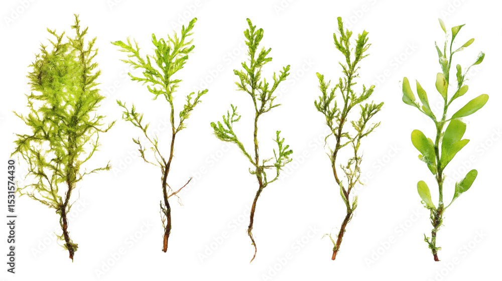 Fototapeta premium Fresh moss isolated on white background 