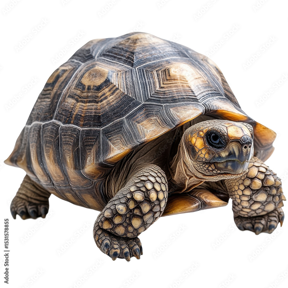 Obraz premium Tortoise isolated on transparent background.