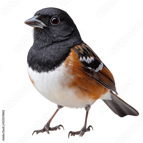 Towhee isolated on transparent background.