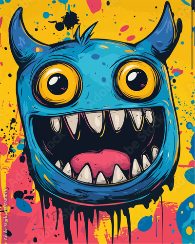 cute little monsters vector