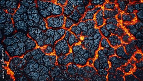 Cracked lava rock