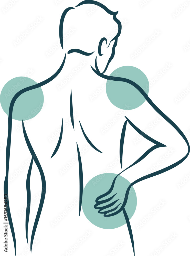 Back and Shoulder Pain Illustration Vector Design
Back and Shoulder Pain Illustration Vector Design