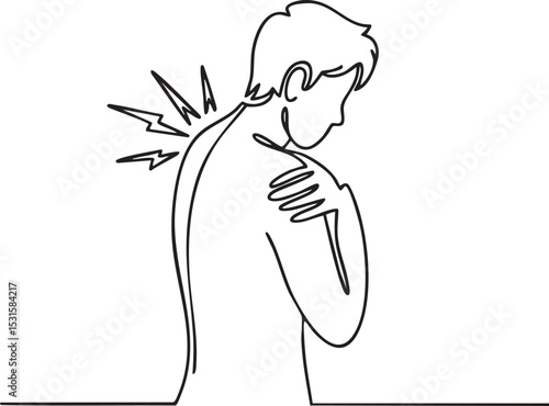 Neck Pain Illustration Vector Design
