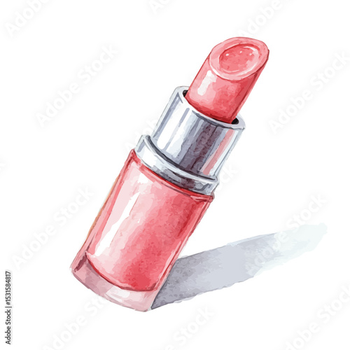 Lip Balm, watercolor illustration vector, isolated on a white background.